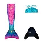 Kuaki Mermaids 3 pièces - Ensemble de sirène pour la Natation pour les filles – Image 3
