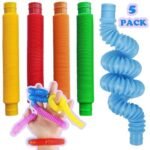 Néon POP IT TUBES de 13,5cm de longueur ; Jouets anti-stress. – Image 3