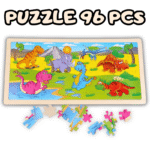 96 Pièce de puzzle en bois en forme d'animal