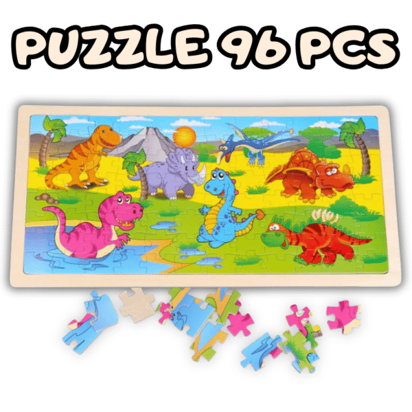 96 Pièce de puzzle en bois en forme d'animal