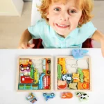 Puzzle créatif en bois Montessori pour enfants