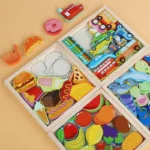 Puzzle créatif en bois Montessori pour enfants – Image 4