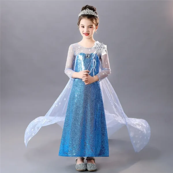 Robe de noël Elsa pour filles