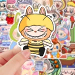 Paquet d'autocollants imperméables de dessin animé de monstre Labubu, bouteille d'eau mignonne pour ordinateur portable, Skateboard, Scrapbook, accessoires Anime, 20 pièces – Image 4