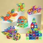 Jeux de  Construction Magnetiques 42 PCS, Jouet pour Fille Garcon/Enfants 3 ans = Petits Cadeaux Anniversaire Jeux de Societes Educatif Puzzle 3 Ans+ – Image 2