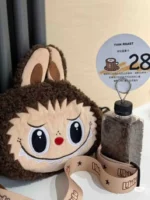 Labubu City Park Limited sac à bandoulière portefeuille en peluche sac mobile dames carte amour dessin animé sac à bandoulière sac à main fille cadeau – Image 2