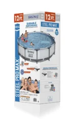 Bestway Steel Pro Max – Piscine hors sol ronde, 366 x 76 cm, pompes de filtration incluse et filtre d'eau – Image 4
