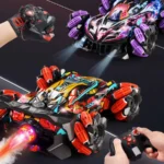 Voiture RC F1 Drift avec lumières Led, musique 2.4G, gant, geste, Radio, télécommande, pulvérisation, voiture de cascade, 4WD – Image 4