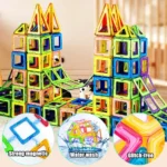 Jeux de  Construction Magnetiques 42 PCS, Jouet pour Fille Garcon/Enfants 3 ans = Petits Cadeaux Anniversaire Jeux de Societes Educatif Puzzle 3 Ans+ – Image 6