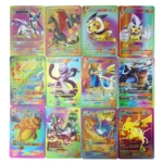 55 Carte de feuille d'or colorée Pokmone, carte VMAX, Charizard, Pikachu, Arc – Image 5