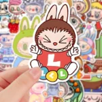 Paquet d'autocollants imperméables de dessin animé de monstre Labubu, bouteille d'eau mignonne pour ordinateur portable, Skateboard, Scrapbook, accessoires Anime, 20 pièces – Image 5