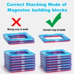 Jeux de  Construction Magnetiques 42 PCS, Jouet pour Fille Garcon/Enfants 3 ans = Petits Cadeaux Anniversaire Jeux de Societes Educatif Puzzle 3 Ans+ – Image 7