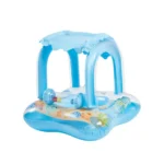 Bouée, Flotteur De Natation Gonflable Avec Pare Soleil Pour Bébés en enfants Bleu – Image 5