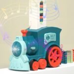 Train de dominos automatique pour enfants, bloc domino Montessori, cadeaux d'anniversaire pour petit et tout-petit – Image 2