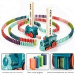 Train de dominos automatique pour enfants, bloc domino Montessori, cadeaux d'anniversaire pour petit et tout-petit