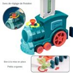 Train de dominos automatique pour enfants, bloc domino Montessori, cadeaux d'anniversaire pour petit et tout-petit – Image 4