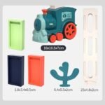 Train de dominos automatique pour enfants, bloc domino Montessori, cadeaux d'anniversaire pour petit et tout-petit – Image 3