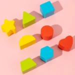 Trieur de formes en bois, jouet trieur de formes en bois, 8 blocs de construction en bois, géométrie, – Image 3