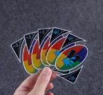 UNO Plastique  Jeu de Cartes Transparent en PVC pour Enfant, Jouets de Société, – Image 3