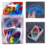 UNO Plastique  Jeu de Cartes Transparent en PVC pour Enfant, Jouets de Société,