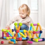 Blocs de construction magnétiques Pour les enfants 64 PCS + MONTRE CADEAU – Image 2