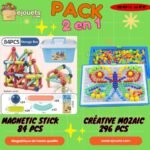 Blocs de construction magnétiques pour jouets Pour les enfants 84 PCS+ Jeu de créative MOZAIC