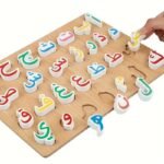 Jouet éducatif en bois pour l'apprentissage des lettres