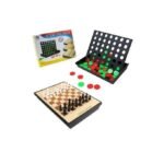 Pack de 3 jouets, Jenga 54 pcs + Backgamon Chess  Set 4 en 1+ Jeu de carte Uno – Image 7