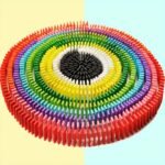 100 pièces de dominos en bois, Jouets de puzzle – Image 2
