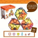 Ensemble de Blocs de Construction Magnétiques & Voitures à Tirer pour Garage de Stationnement - 66/94pcs, – Image 8