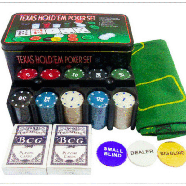 Coffret métallique Poker Professionnel " Texas Hold'Em Poker Set "