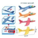 Lanceur d'avion Shoous Foetal Ding pour enfants, hélicoptère, modèle de lancer à la main, avion de catapulte à bulles, jouets de jeu de tir – Image 3
