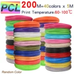 Stylo d'impression 3D pour enfants, filament PCL, couleurs vives, sans fumée, sans goût, basse température, 1.75mm