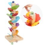Jouets en bois Montessori, arbre, feuilles tombantes, boule roulante, tour, bloc de construction, jouet éducatif pour enfants