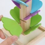 Jouets en bois Montessori, arbre, feuilles tombantes, boule roulante, tour, bloc de construction, jouet éducatif pour enfants – Image 5