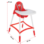 Pilsan Chaise haute bébé avec ceinture de sécurité pratique de 6 à 36 mois – Image 4