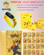 Lot 55 carte pokémon + Veilleuse PIKACHU + Montre PIKACHU – Image 10