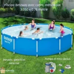 Piscine Hors-Sol Ronde Bestway Steel Pro™ avec Cadre en Acier et Pompe de Filtration - 3.05m x 0.76m ☀️💦 – Image 10