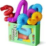 Néon POP IT TUBES de 13,5cm de longueur ; Jouets anti-stress.