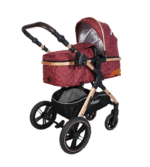POUSSETTE TENDANCE RÉVERSIBLE GRENAT – MON BÉBÉ – Image 2