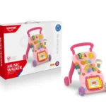 Trotteur pour Bébé, Trotteur Multifonctions interactif pour apprendre à marcher ROSE