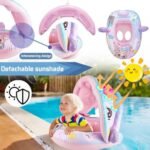 Bouée Siège Bébé avec Auvent Anti-UV – Protection Soleil – Image 2