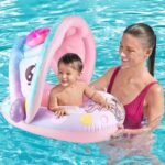 Bouée Siège Bébé avec Auvent Anti-UV – Protection Soleil – Image 3