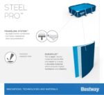 Piscine Hors Sol Rectangulaire – Bestway Steel Pro™ 259 x 170 x 61 cm – Image 3