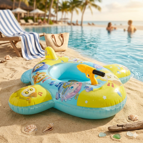 Bouée Siège Bébé avec Pistolet à Eau – 70 x 75 cm – 1A+