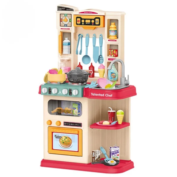 Little Chef  Cuisine jouet 65 pièces avec évier à eau, sons & lumières