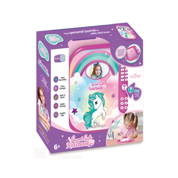 Secret Safe Notebook  Licorne (Journal interactif sécurisé)