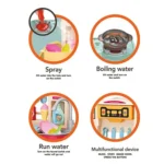 Little Chef  Cuisine jouet 65 pièces avec évier à eau, sons & lumières – Image 3