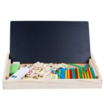 boîte dapprentissage mathématiques en bois avec tableau noir – Image 4