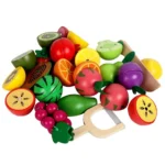 Panier de Fruits & Légumes en Bois  Jeu dImitation Éducatif – Image 6